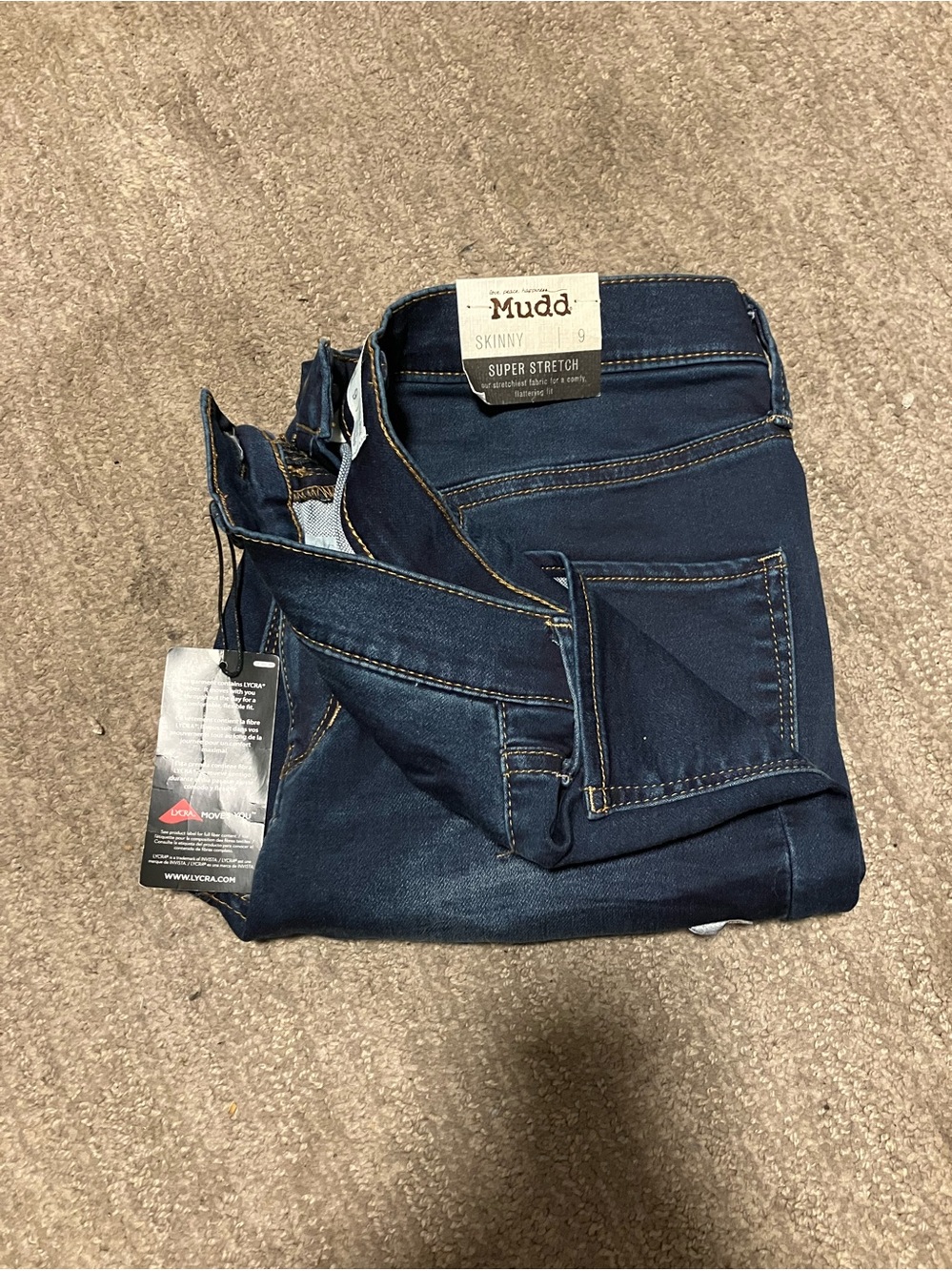 NWT Mudd Medium/Dark Wash High Rise Ankle Jegging Jeans Size 9